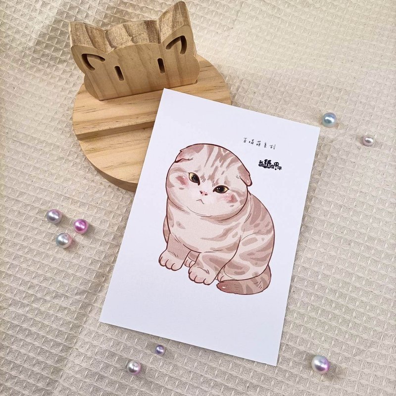 ME183-108_我紙在乎你百喵萌明信片_ill.timing Hundred meow cute postcard/ 郵便はがき - カード・はがき - 紙 多色