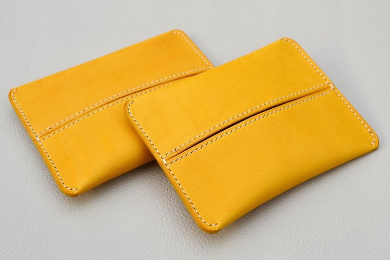 Pocket Tissue Case Yellow - Toiletry Bags & Pouches - Genuine Leather Yellow