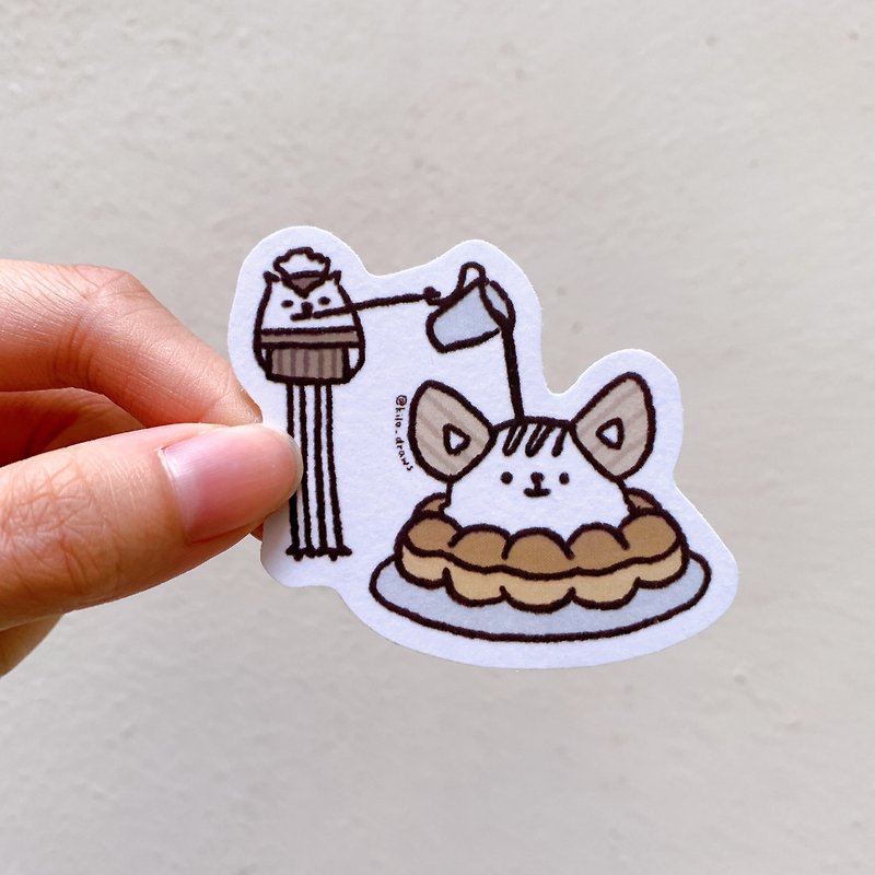 KILO stickers | Donut - สติกเกอร์ - กระดาษ สีกากี