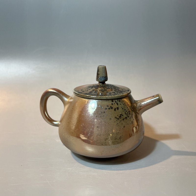 柴燒古樸金彩茶壺 / 古典茶壺 / 小平凡手作 - 茶壺/茶杯/茶具 - 陶 