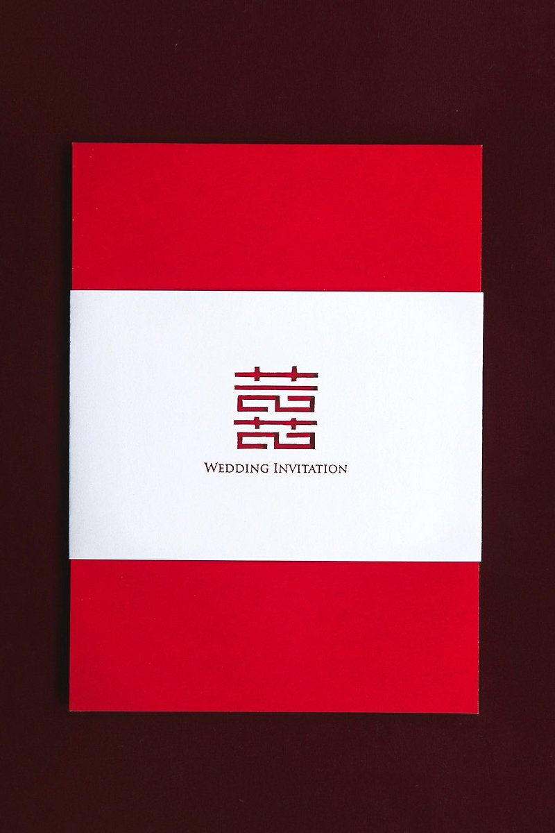 Wedding invitation sample - การ์ดงานแต่ง - กระดาษ สีแดง