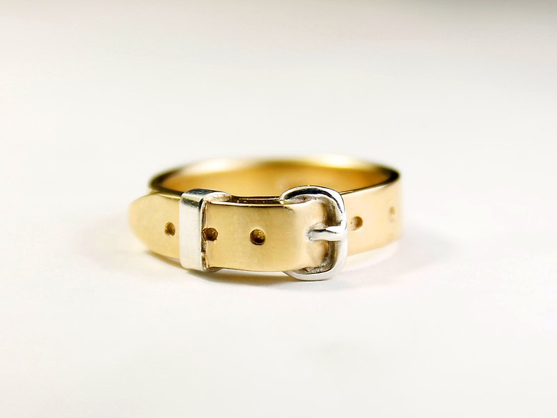 皮帶指環 cute版 GP(鍍金) 5mm - 戒指 - 其他金屬 金色