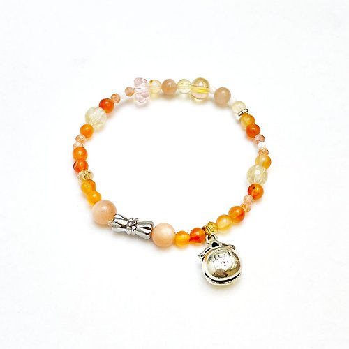 Hoshino Jewelry Kan 螢石 金太陽 橙月光 黃水晶 天然水晶 日本手作 禮物 能量石手鍊