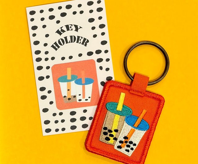 刺繍キーホルダー 台湾フィート パールミルクティー 全11種類