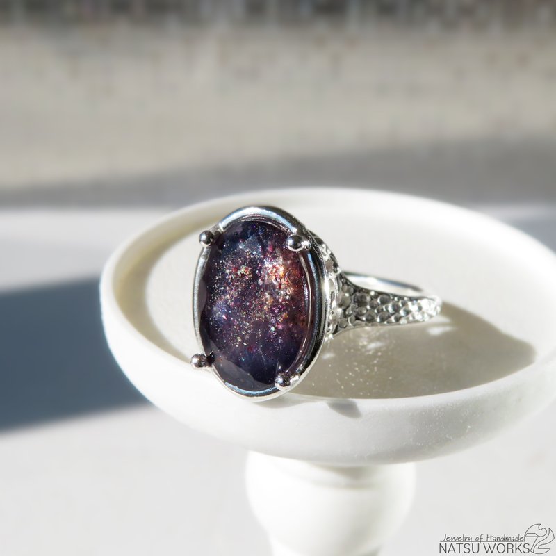 アイオライト サンストーン リング / Iolite Sunstone Ring - 戒指 - 寶石 紫色
