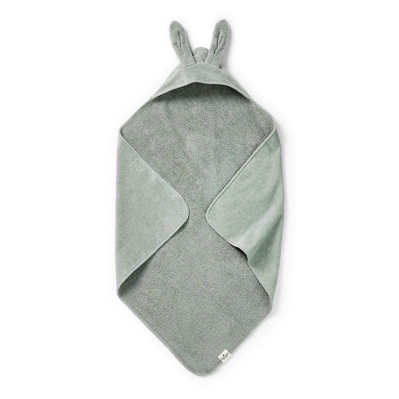 Elodie Details HOODED TOWEL - Mineral Green Bunn - Towels - Cotton & Hemp Multicolor