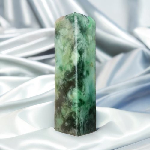瓔珞翡翠 花青翡翠印章| 天然緬甸玉A貨翡翠 | 送禮