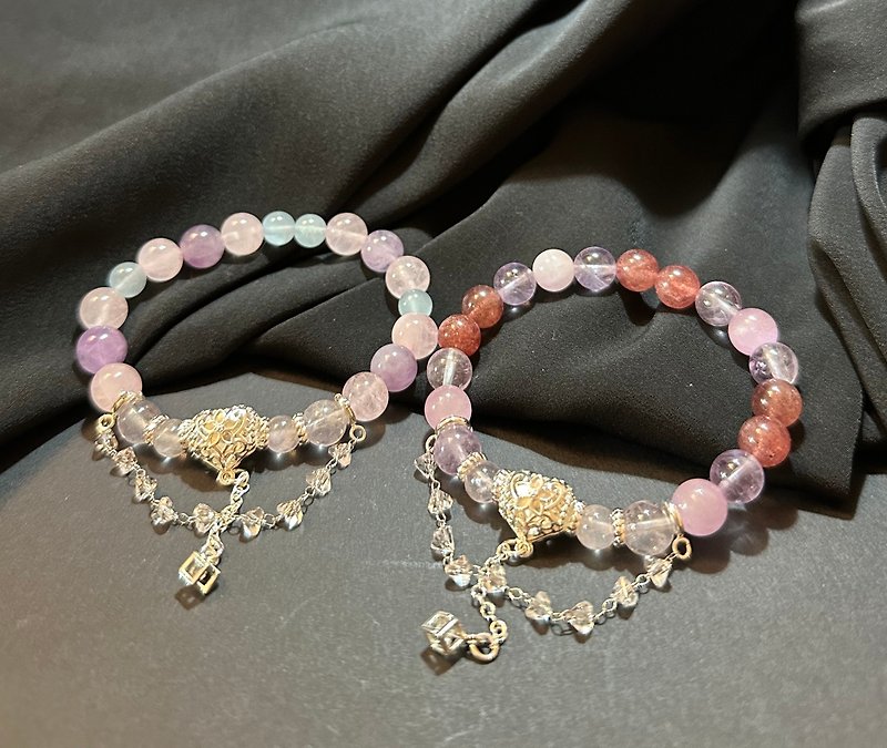 Hong Kong Indie Brand Original - Natural Crystal Bracelet - Designer Collection - Bracelets - Crystal Pink