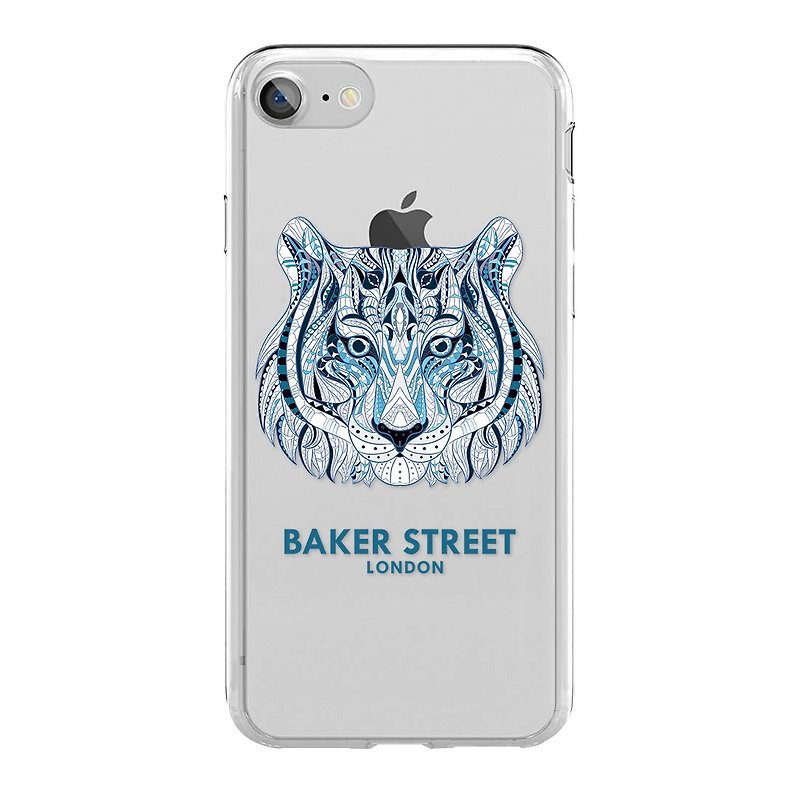 British Fashion Brand -Baker Street- iPhone Case - Zentangle Tiger - เคส/ซองมือถือ - พลาสติก สีใส