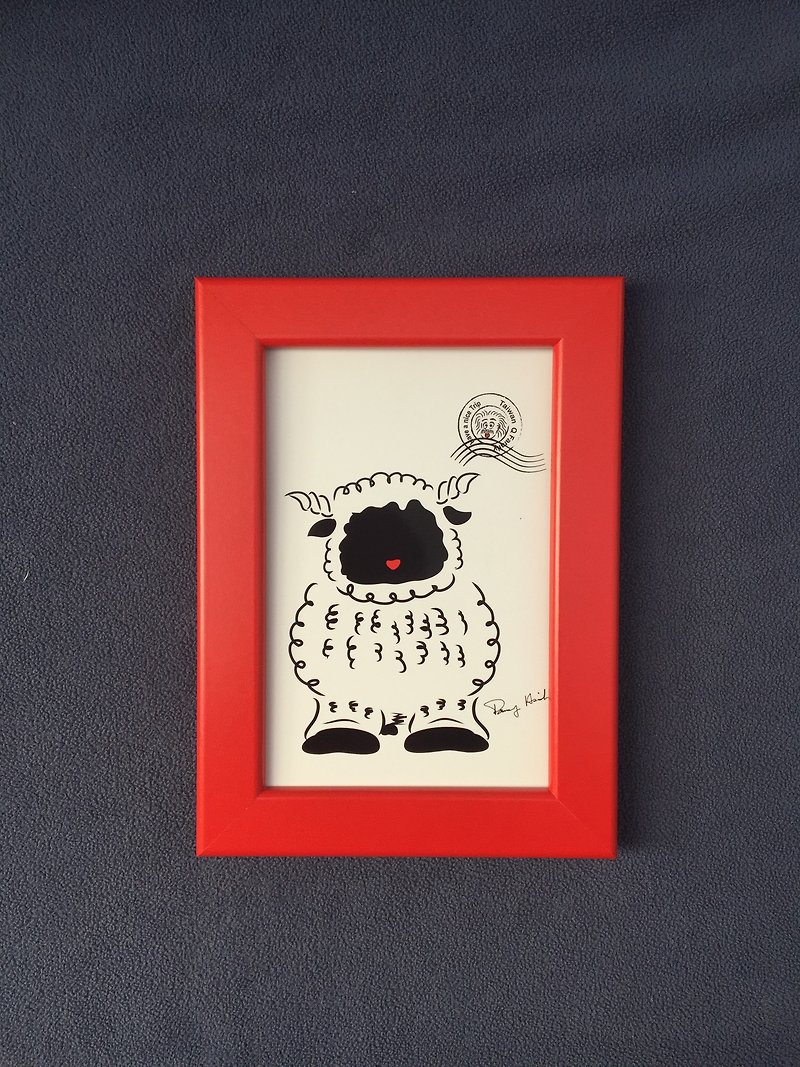 Q Family Wild Animal Pictures-Black Nose Sheep Frame