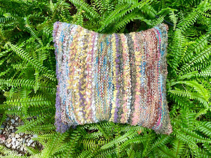 Sold-Spring Garden-A02 Handwoven Pillow (Pattern Pre-order) - Pillows & Cushions - Cotton & Hemp 
