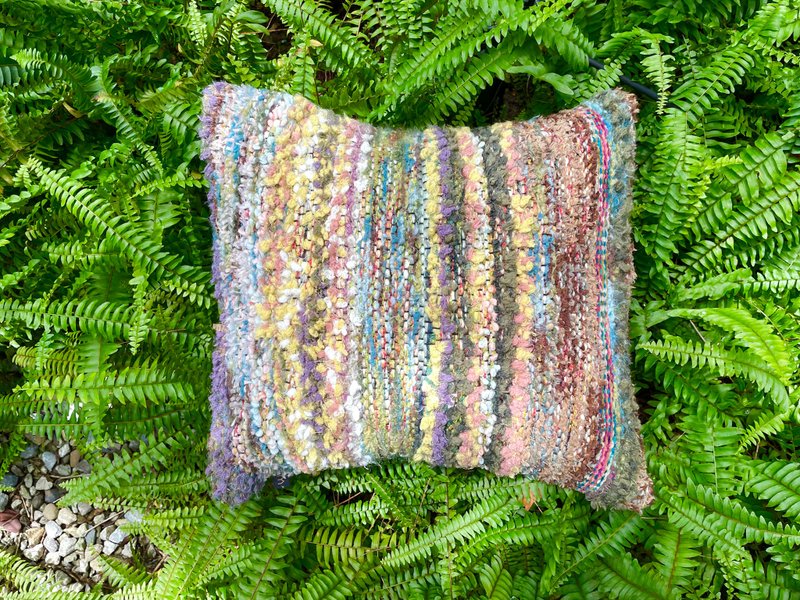 Sold-Spring Garden-A02 Handwoven Pillow (Pattern Pre-order) - Pillows & Cushions - Cotton & Hemp 