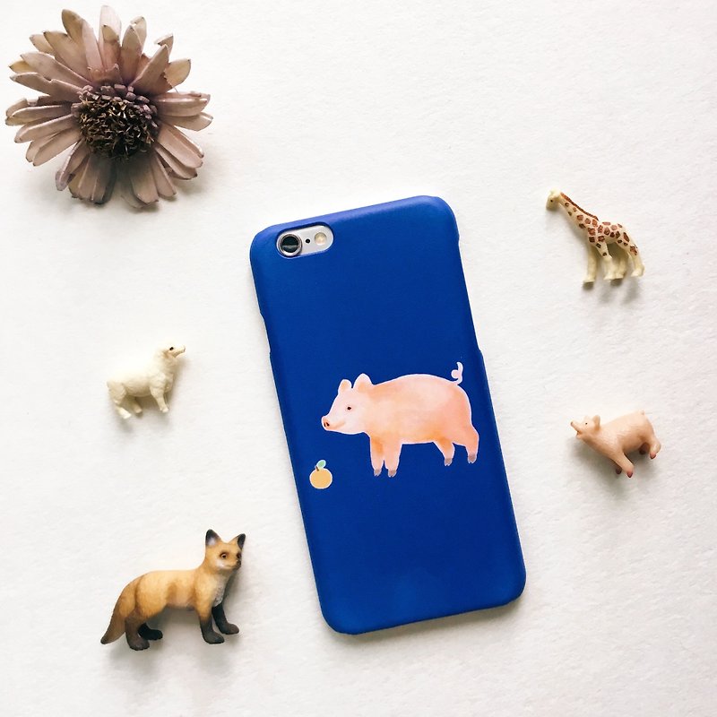 動物園系列 小豬寶藍色 手機殼 - 手機殼/手機套 - 塑膠 藍色