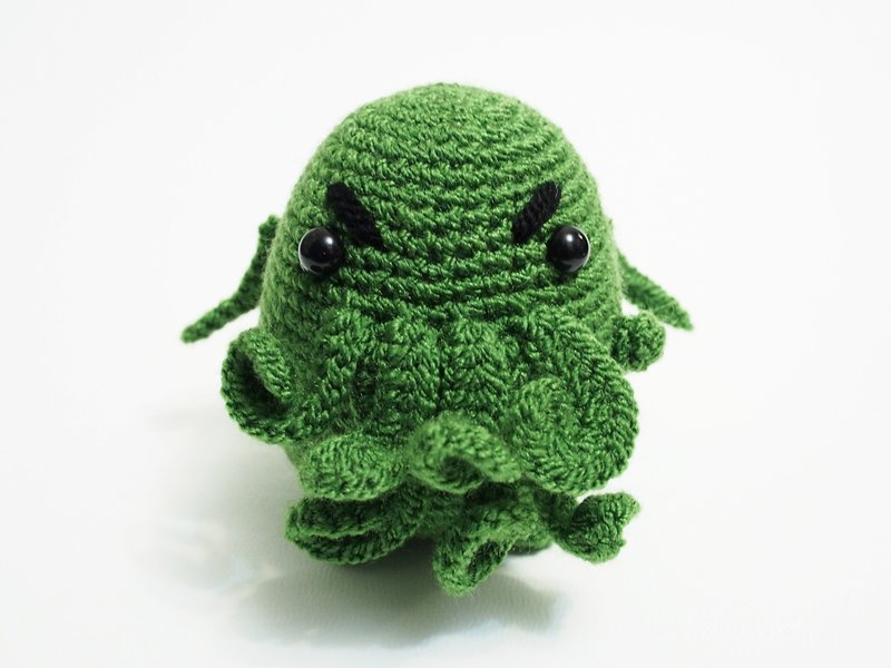 Cute Evil Cthulhu plush in CUSTOM colors - Stuffed Dolls & Figurines - Other Man-Made Fibers Green