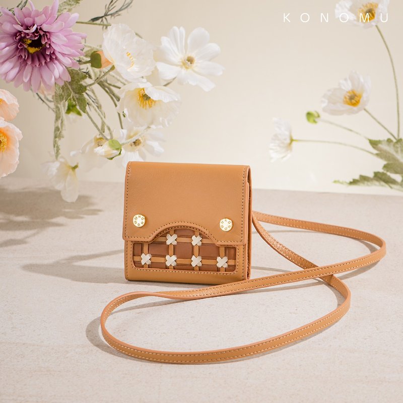 KONOMU || TEPU - CARAMEL || Wallet Bag || With Strap - Wallets - Genuine Leather Brown