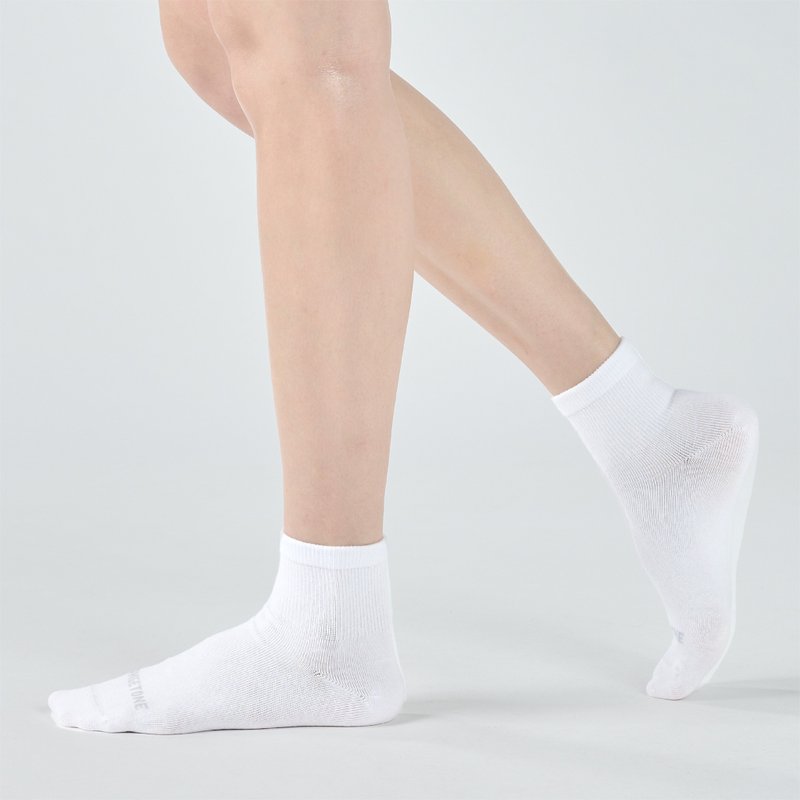 One Day 抗菌短筒襪 - 白(M、L) - 襪子 - 棉．麻 白色