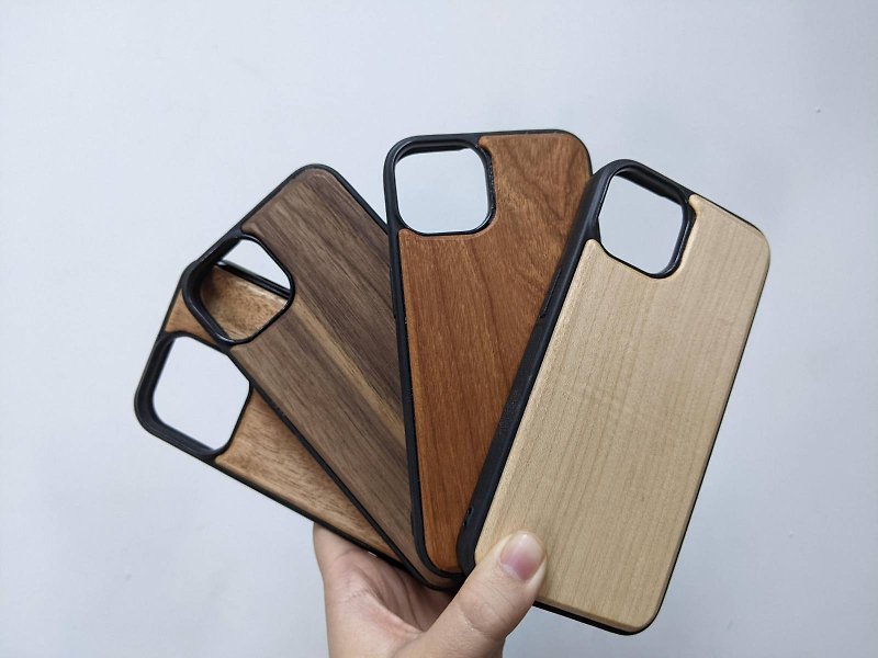 One wood phone case for all phone models - เคส/ซองมือถือ - ไม้ สีนำ้ตาล