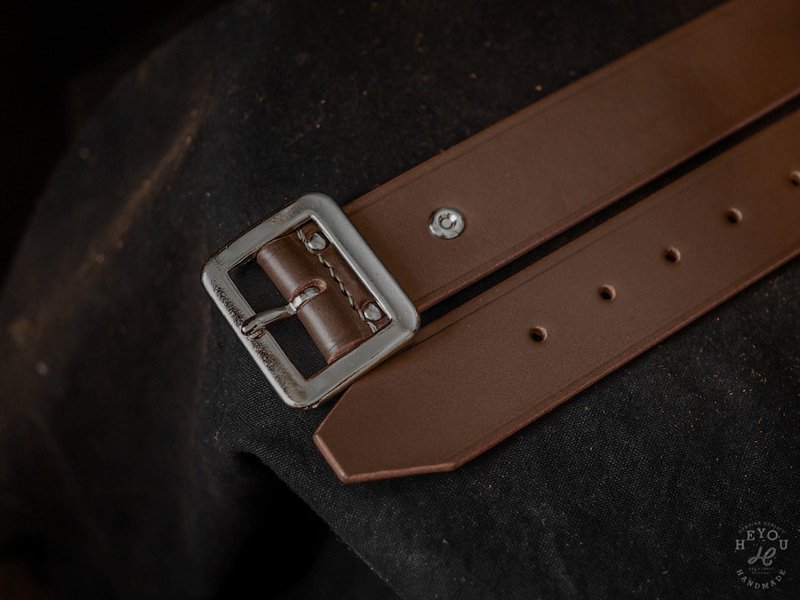 New Garrison Belt 雙/單針皮革腰帶-棕色 - 皮帶/腰帶 - 真皮 多色