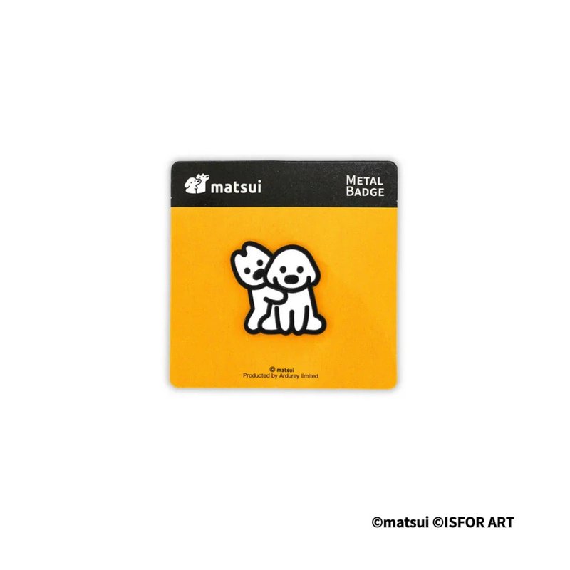 matusi DOGS 造型金屬磁鐵徽章 A - 徽章/別針 - 其他金屬 白色