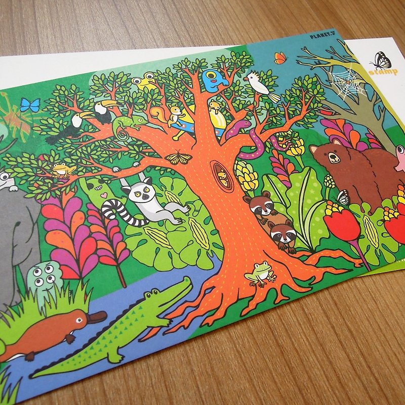Planet Y_Jungle Adventure Postcard - Cards & Postcards - Paper Green