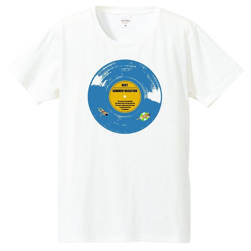 Tシャツ / Endlessly enjoyable summer - Tシャツ メンズ - コットン・麻 ホワイト