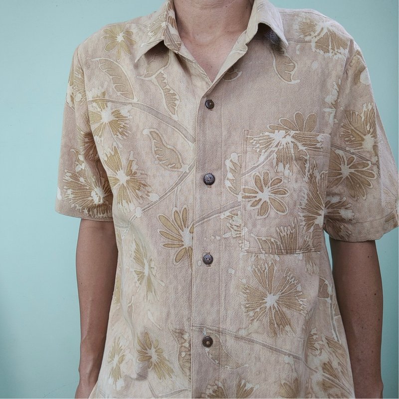 Banana sap Shirt (S02) - Men's Shirts - Cotton & Hemp Khaki