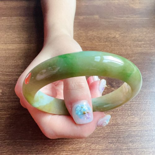 瓔珞翡翠 三彩翡翠手鐲 | 17圍 | 天然緬甸玉翡翠A貨 | 送禮
