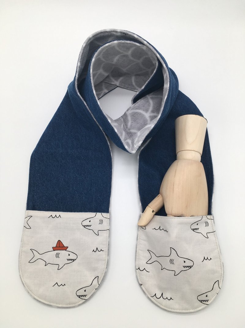口袋圍巾 圍巾 頸巾 小童圍巾 Pocket Scarf - 圍巾/披肩 - 棉．麻 