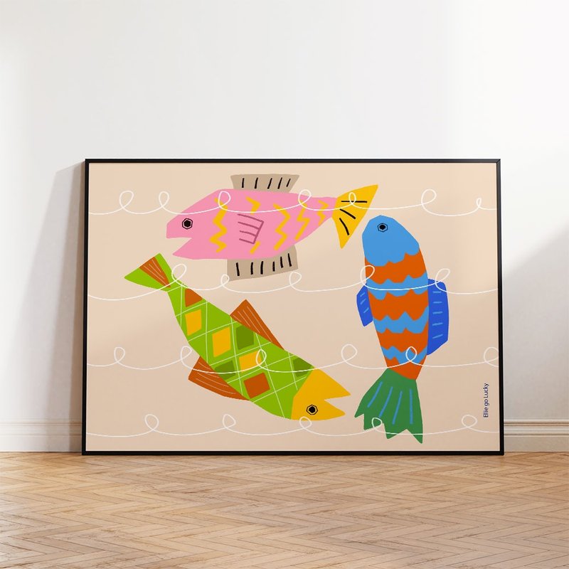 Art print/ Fish / Illustration poster A3,A2 - 海報/掛畫/掛布 - 紙 