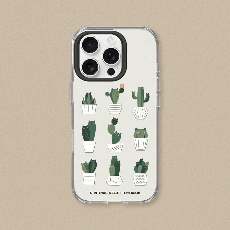 Clear透明防摔手機殼∣ilovedoodle系列/仙人掌家族 for iPhone - 手機殼/手機套 - 塑膠 透明
