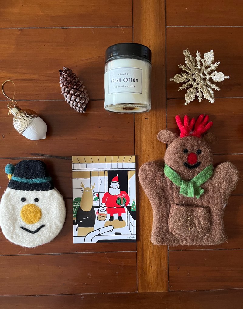 2025限量款聖誕名信片/卡片- 3號 來都來了... - 卡片/明信片 - 紙 紅色