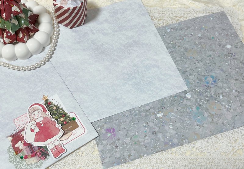 christmas design paper snow - 禮物盒/包裝盒 - 紙 多色