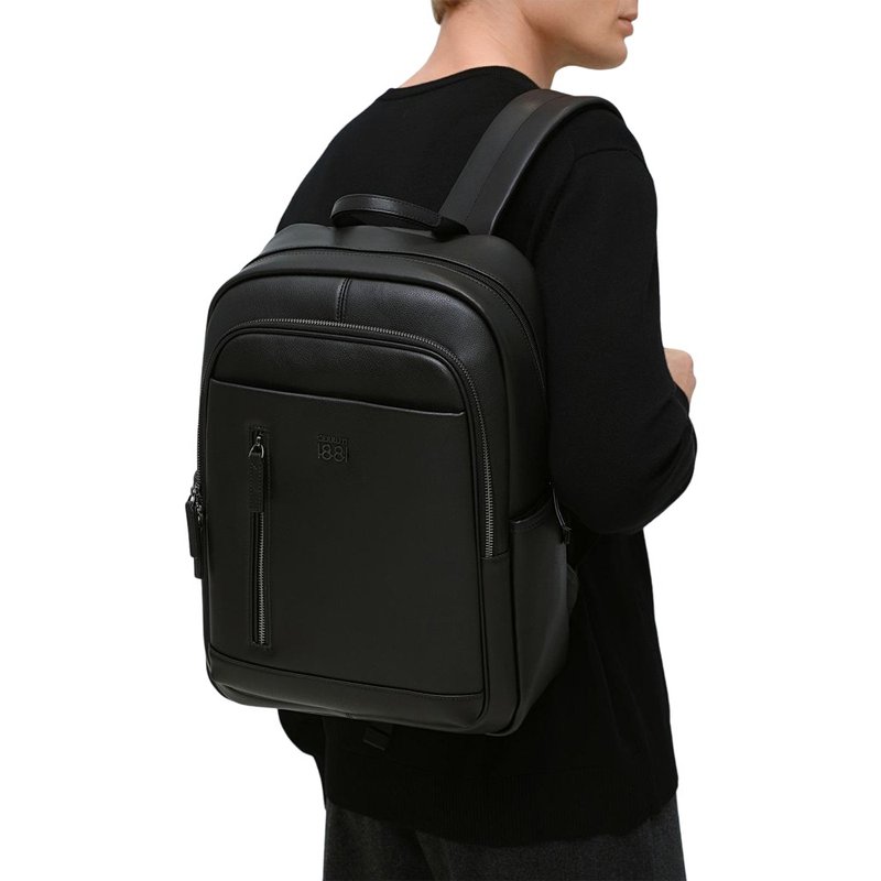 Limited edition 20% off Italian top calfskin backpack, brand new counter display - Backpacks - Genuine Leather Black