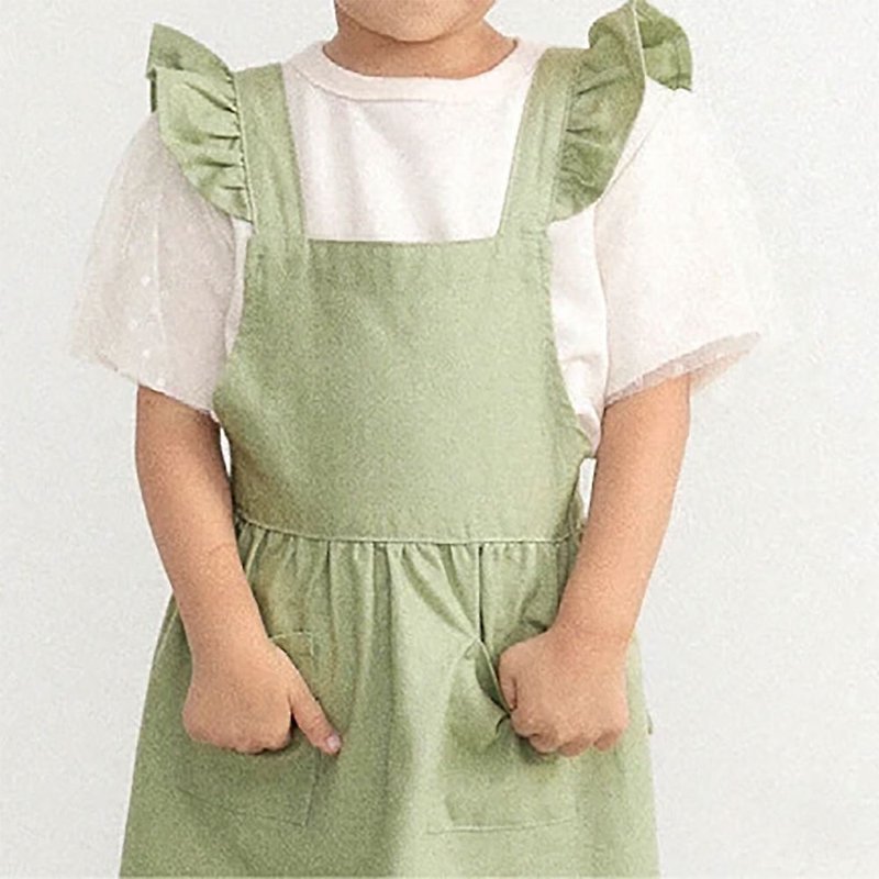 [cocowalk] Scratch lace double pocket children's apron - Other - Cotton & Hemp Multicolor