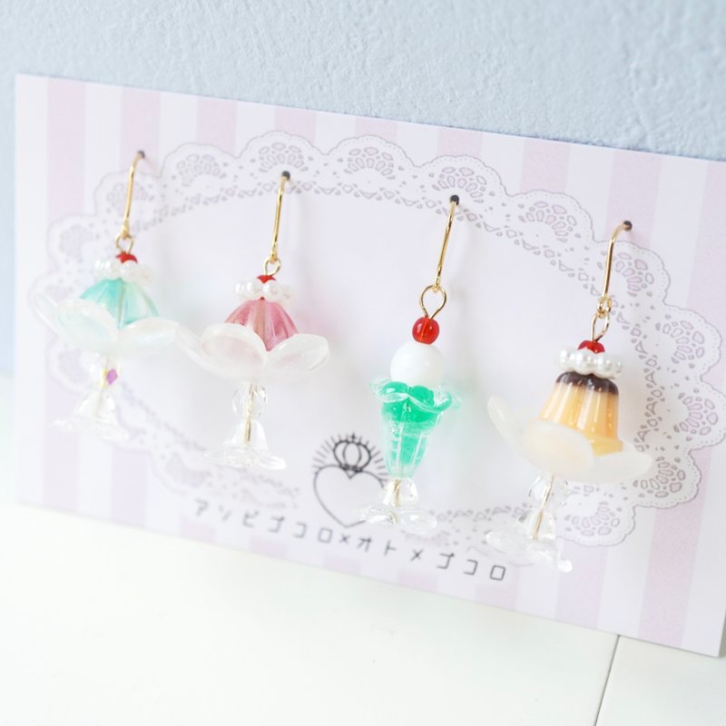 Sweets set Clip-On - ต่างหู - พลาสติก หลากหลายสี