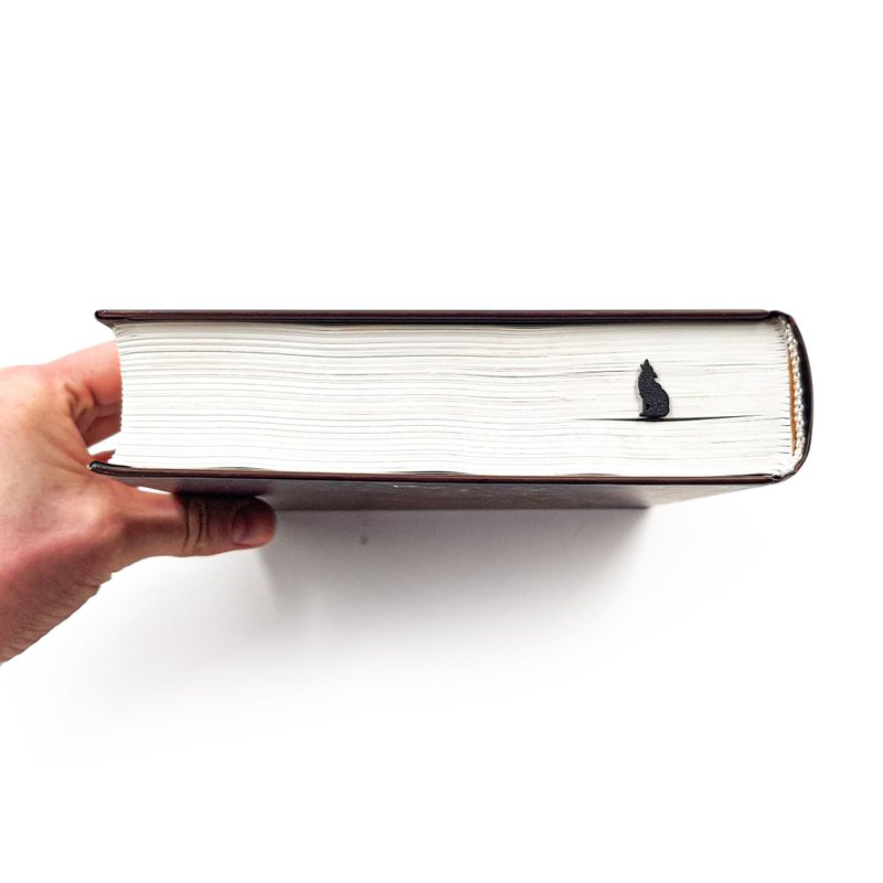 Metal bookmark Howling Wolf. Small bookish gift for wolf lovers. - 書籤 - 其他金屬 黑色