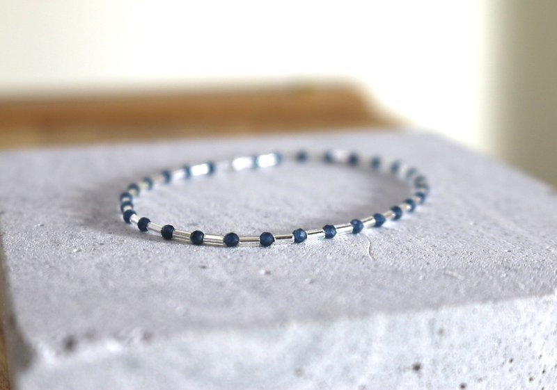 Clearance product bracelet sapphire natural stone - health and happiness - - Bracelets - Gemstone Blue