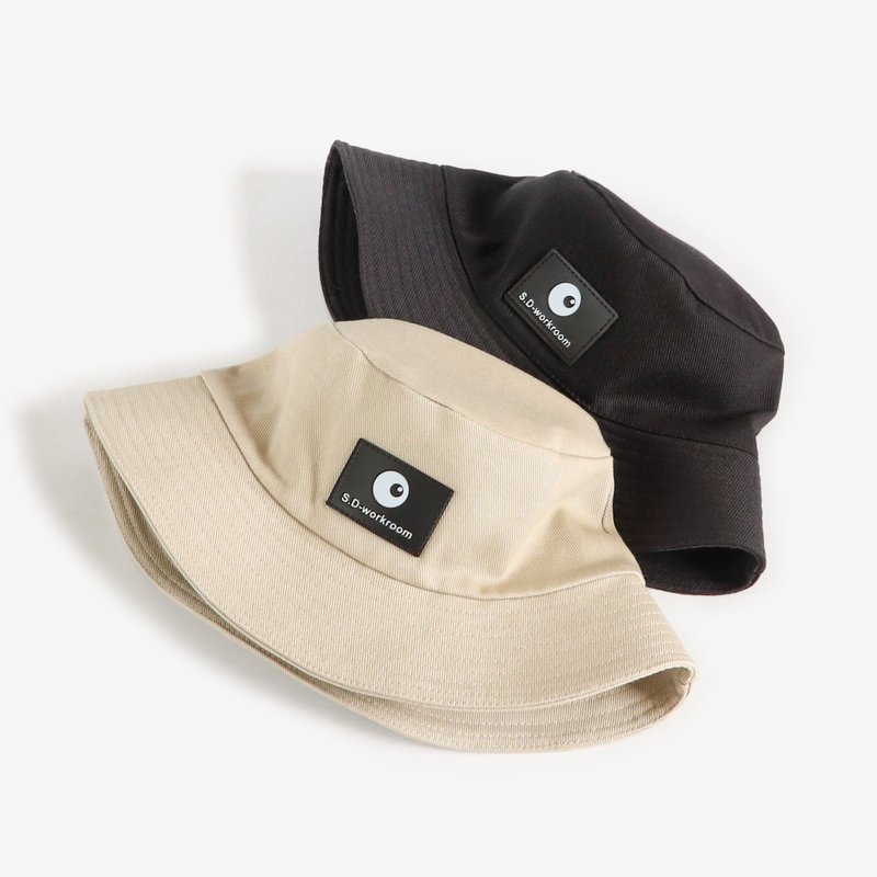 重磅素色漁夫帽 - 帽子 - 棉．麻 黑色