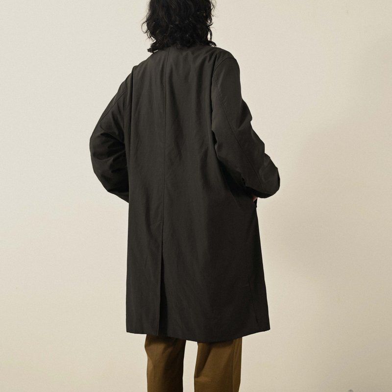 【NaSuBi Vintage】Classic silhouette windproof fabric vintage windbreaker - เสื้อโค้ทผู้ชาย - ไฟเบอร์อื่นๆ 