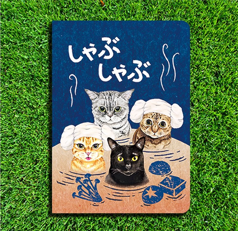 Three cat shop cat notebook-cat hot pot (illustrator: paper clip) - Notebooks & Journals - Paper 