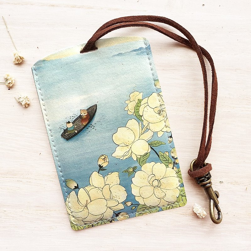 Cat Ukiyo-painting - Lake (card sets / ID sets) - ID & Badge Holders - Faux Leather Multicolor