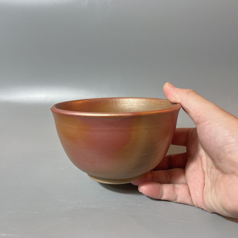 柴燒古樸金彩碗 / 柴燒小碗 / 小平凡手作 - 茶壺/茶杯/茶具 - 陶 