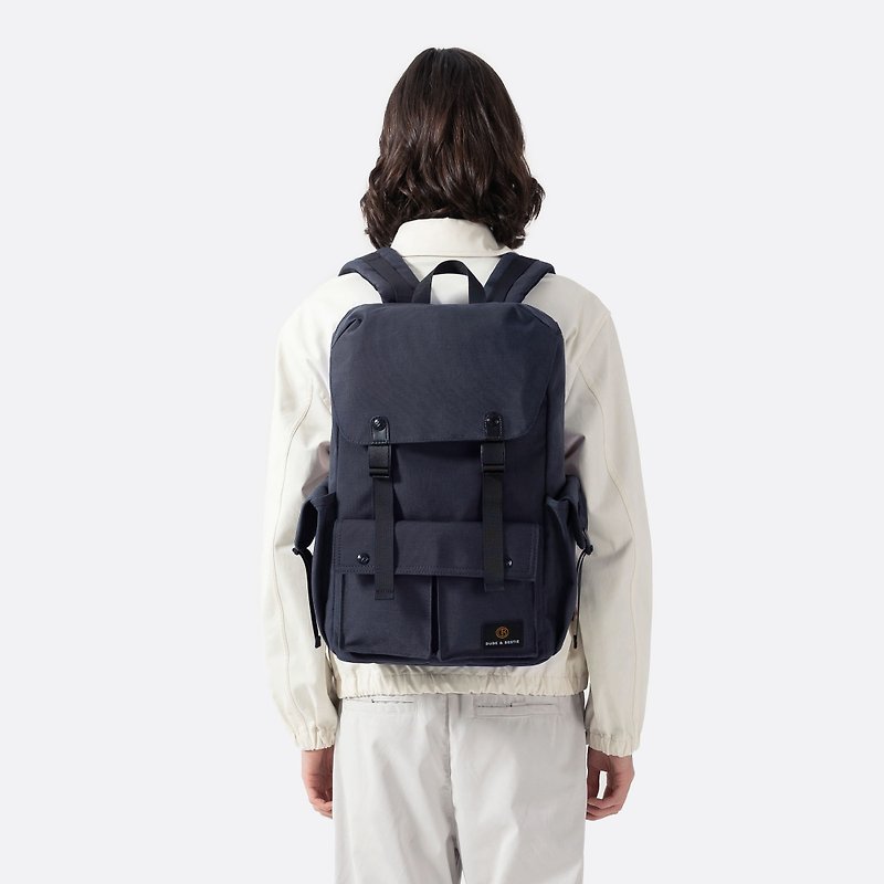 Dude 香港品牌 休閒運動形 大索口 後背包 Predator - 軍藍色 - 後背包/書包 - 防水材質 藍色