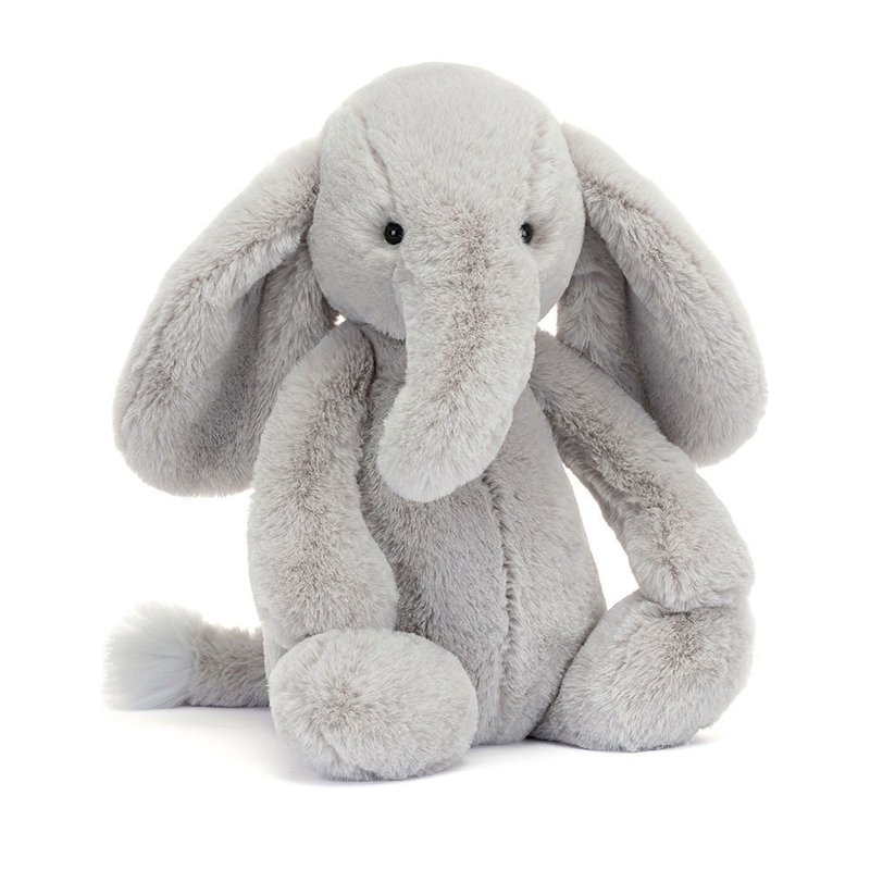 Bashful Luxe Elephant Thuddeus 31cm 奢華致臻安撫大象 - 公仔/玩偶 - 聚酯纖維 灰色