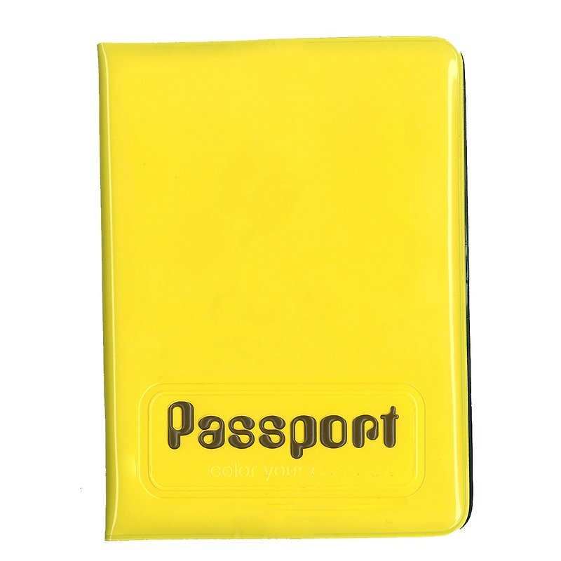 アルファルファパスポートホルダーパスポートカバー（イエロー） - パスポートケース - プラスチック 