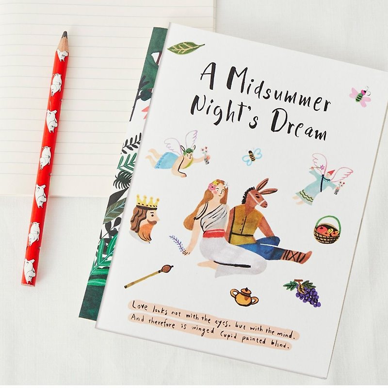 7321 pure fairy tale striped notebook - Midsummer Night's Dream, 73D04818 - Notebooks & Journals - Paper White