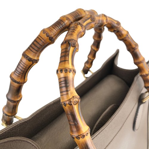 GUCCI バンブー ハンドバッグ レザー トートバッグ 本革 ヴィンテージ 茶 GUCCI（グッチ） ほぼ未使用 オールドグッチ ヴィンテージ バンブー