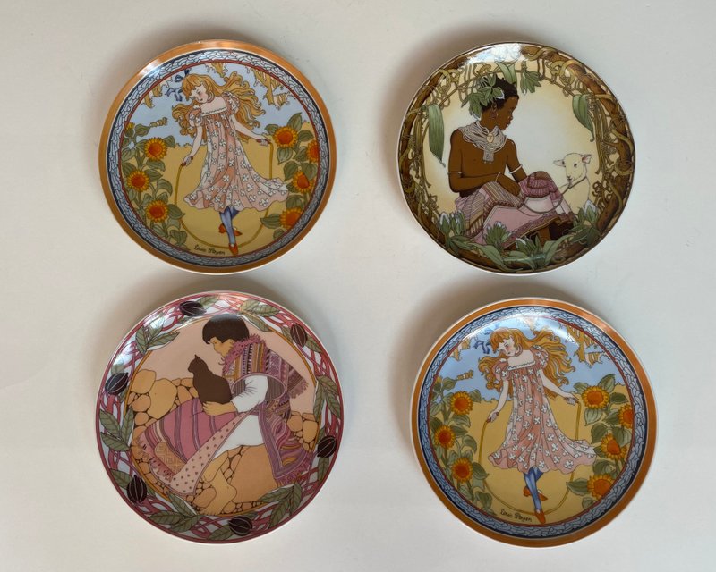 復古瓷器 Villeroy 和 Boch Heinrich 聯合國兒童基金會世界系列 - 壁貼/牆壁裝飾 - 瓷 多色
