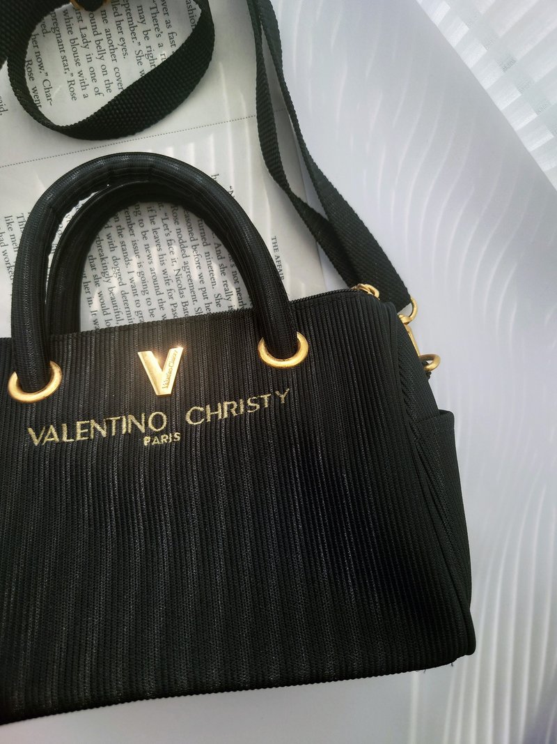 客人預留 Valentino 小boston波士頓包 單肩包斜揹包斜挎包手拿包 - 側背包/斜背包 - 防水材質 黑色