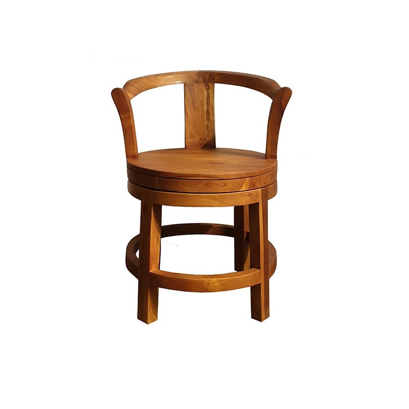 【吉迪市100%全柚木家具】RPCH022 柚木旋轉造型椅 - 椅子/沙發 - 木頭 咖啡色